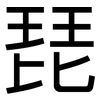 琵: Grotesk