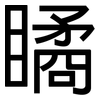 瞲: Grotesk