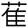萑: Grotesk