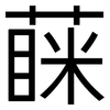 蔝: Grotesk