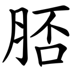 脴