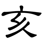 亥: Kanzleischrift 亥: Kanzleischrift