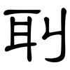 刵: Kanzleischrift