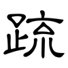 疏: clerical script 疏: clerical script