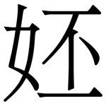 㚰: Serifenschrift (Songti/Mingti)