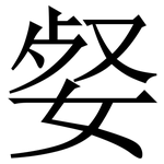 㛑: Serifenschrift (Songti/Mingti)