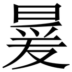 㬊: Serifenschrift (Songti/Mingti)