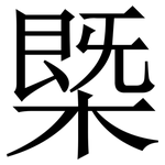 㮣: Serifenschrift (Songti/Mingti)