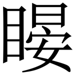 䁙: Serifenschrift (Songti/Mingti)