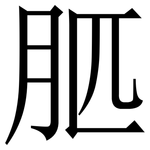 䏘: Serifenschrift (Songti/Mingti)
