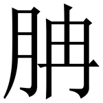 䏥: Serifenschrift (Songti/Mingti)