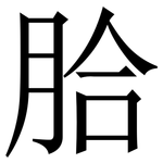 䏩: Serifenschrift (Songti/Mingti)