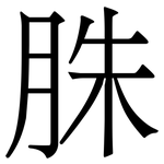 䏭: Serifenschrift (Songti/Mingti)