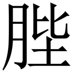 䏶: Serifenschrift (Songti/Mingti)