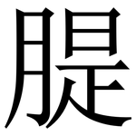 䐎: Serifenschrift (Songti/Mingti)