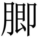 䐚: Serifenschrift (Songti/Mingti)