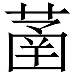 䓿: Serifenschrift (Songti/Mingti)