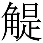 䚣: Serifenschrift (Songti/Mingti)