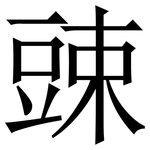 䜹: Serifenschrift (Songti/Mingti)