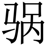 䯄: Serifenschrift (Songti/Mingti)