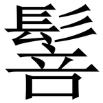 䯽: Serifenschrift (Songti/Mingti)