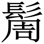 䯾: Serifenschrift (Songti/Mingti)