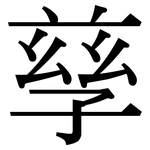 孳: Serifenschrift (Songti/Mingti)