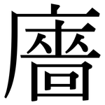 廧: Serifenschrift (Songti/Mingti)