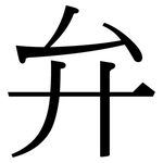 弁: Serifenschrift (Songti/Mingti)