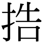捁: Serifenschrift (Songti/Mingti)