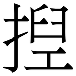 揑: Serifenschrift (Songti/Mingti)