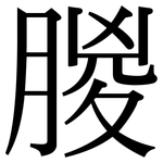 朡: Serifenschrift (Songti/Mingti)