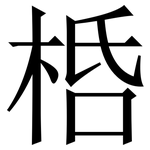 桰: Serifenschrift (Songti/Mingti)