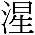 湦: Serifenschrift (Songti/Mingti)