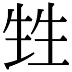 甡: Serifenschrift (Songti/Mingti)