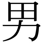 男: Serifenschrift (Songti/Mingti)