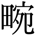 畹: Serifenschrift (Songti/Mingti)