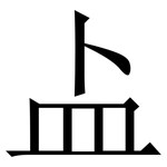盀: Serifenschrift (Songti/Mingti)