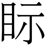 眎: Serifenschrift (Songti/Mingti)