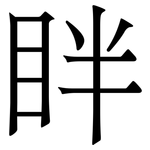 眫: Serifenschrift (Songti/Mingti)