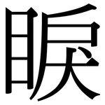 睙: Serifenschrift (Songti/Mingti)