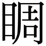 睭: Serifenschrift (Songti/Mingti)
