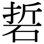 硩: Serifenschrift (Songti/Mingti)