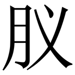 肞: Serifenschrift (Songti/Mingti)