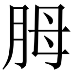 胟: Serifenschrift (Songti/Mingti)