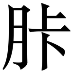 胩: Serifenschrift (Songti/Mingti)