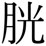 胱: Serifenschrift (Songti/Mingti)
