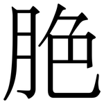 脃: Serifenschrift (Songti/Mingti)