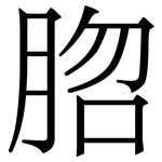 脗: Serifenschrift (Songti/Mingti)