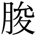脧: Serifenschrift (Songti/Mingti)